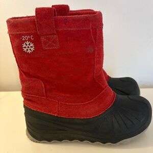 UGG Kids Red and Black Winter Boots